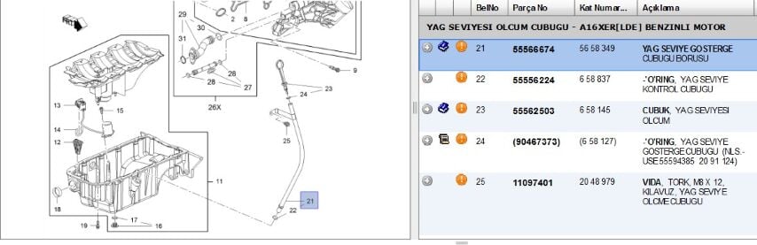 Tup Boru Yag Cubugu Borusu Astra H (55566674)