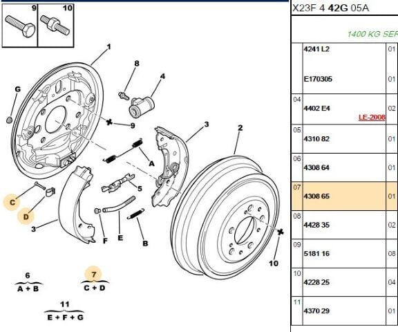 Arka Fren Yay Takımı (4308.65) (,095512094,430865)