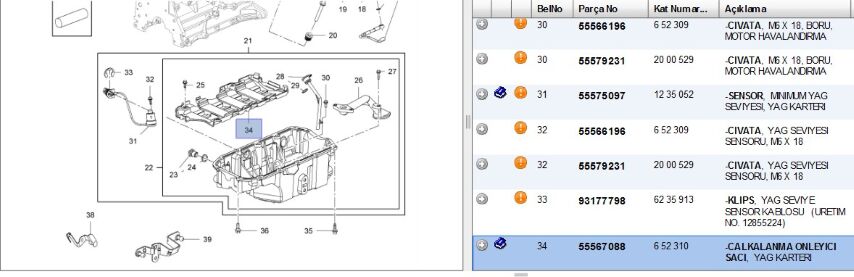 Deflektor Yag Karterı Dalgakıran Insıgnıa (55567088)