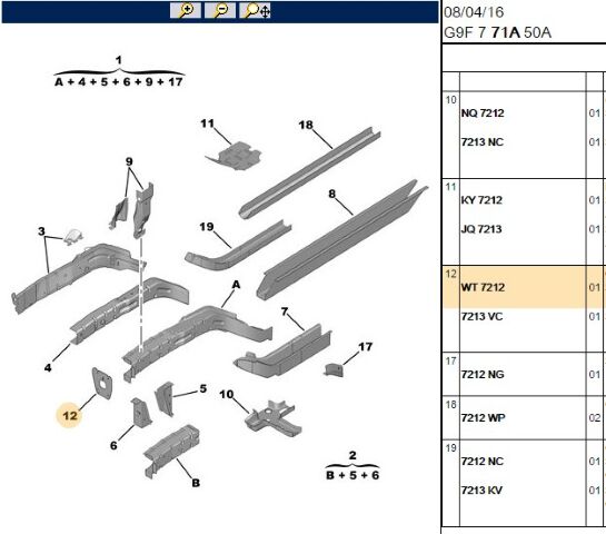 Sol Ön Şase Uç Sacı Kapağı Expert/jumpy/scudo Iıı (7212.WT)
