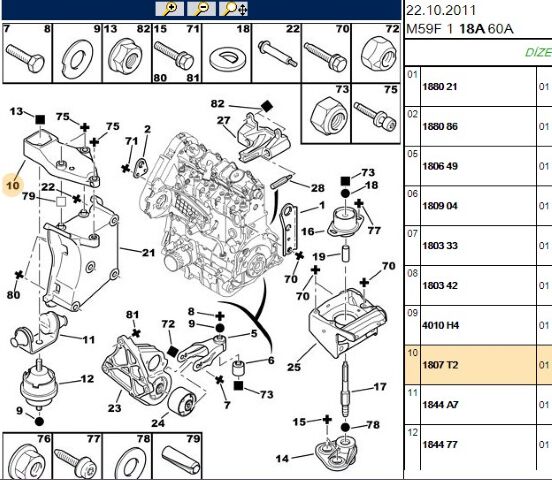 Motor Kulağı Mesnedı Dw8b Partner M59 Berlıngo (1807.T2)