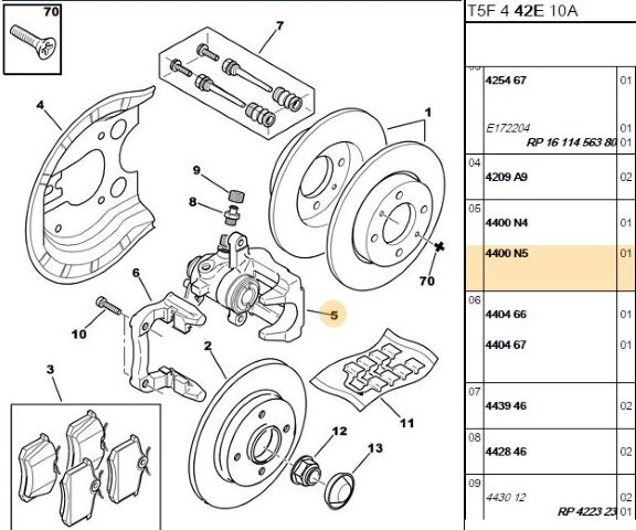 Sağ Arka Fren Silindiri Kalıperı Sag C4 307 04 (b) (4400.N5)