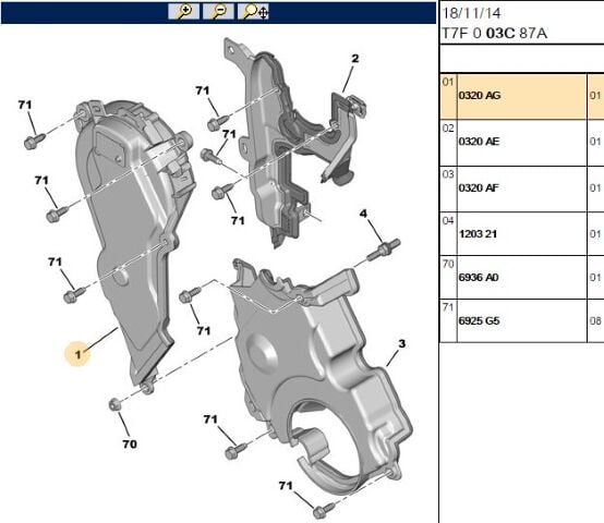 Triger Kapak Trıger Kapagı Ust Dıs 308-407-508-3008-5008 Dw10 Krank (0320.AG)