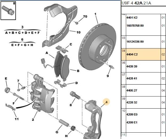 Ön Fren Kaliperi (4404.C2)