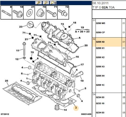 Silindir Kapak Contası 1 Sılındır (1 26mm 1d) Partner Conta(dw8) Kapagı (0209.X0)