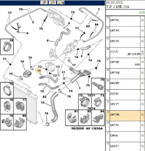 Rekor Radyatör Hortumu Dw8 Termostata Gıren (1307.NR)