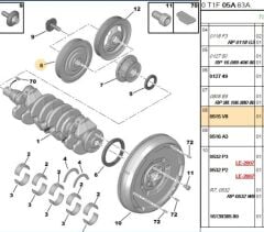 Krank Kasnağı 407/307 Dv6 Yeni No 0515 V7 Çiftli Kasnak (0515.V8) (,00515.R0,0515.V4)