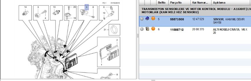 Eks Ml Knm Kapt Sensor Kam Mılı Insıgnıa-a (55573508) (,0EKS ML KNM KAPT )