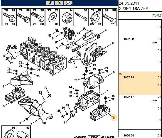 Motor Mesnedi Sol Alt Takozu Boxer (1827.18)