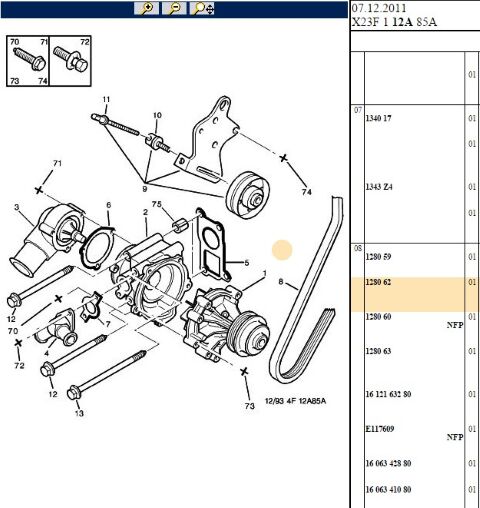 Devirdaim Kayışı (866 K3) Dj5 (2 5 12v) Boxer Jumper (eski No 1280 38) (1280.62) (,01280.38,1280.39)