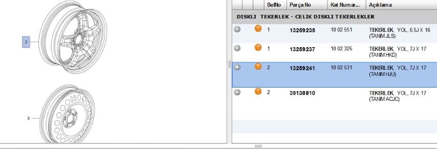 Sac Jant Ast Sıyah 17 B16dth Astra J (13259241)