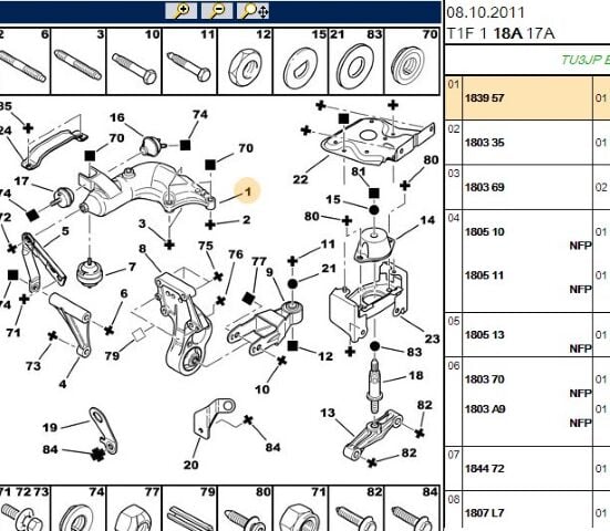Motor Takozu Bağlantı Demiri 206 Tu3jp (1839.57)