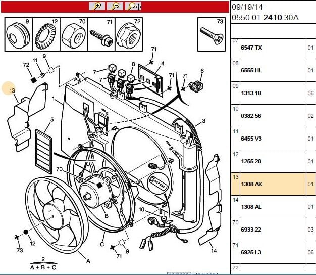 Deflektör Fan Sağ Xp (1308.AK)