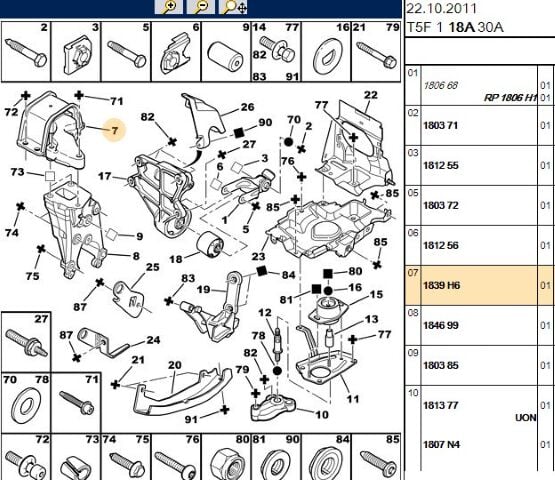 Motor Kulağı Sağ Ew10j4 307 Ym 308 C4 B7 Ds4 (1839.H6) (,01839.94)