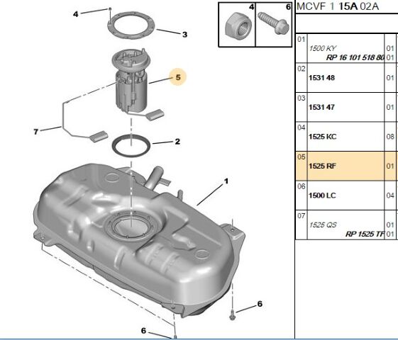 Yakıt Pompası Dv4ted Bipper/nemo Samandıra Bıpper Nemo 1 4 Hdı (1525.RF) (,01525.QP)