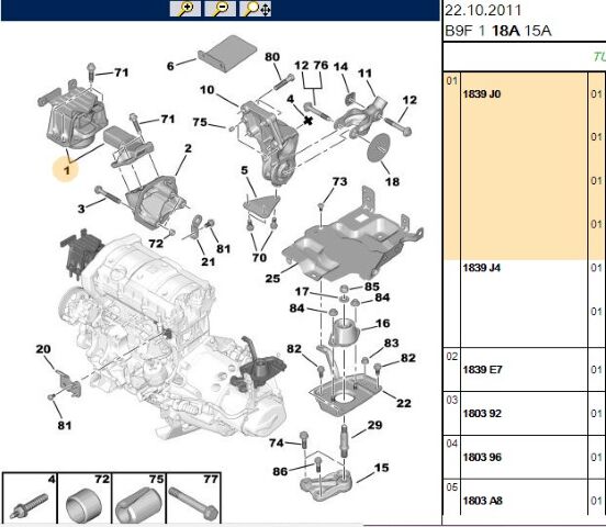 Motor Kulağı Sağ Tu5jp4 Partner Tepe Berlıngo B9 (1839.J0)