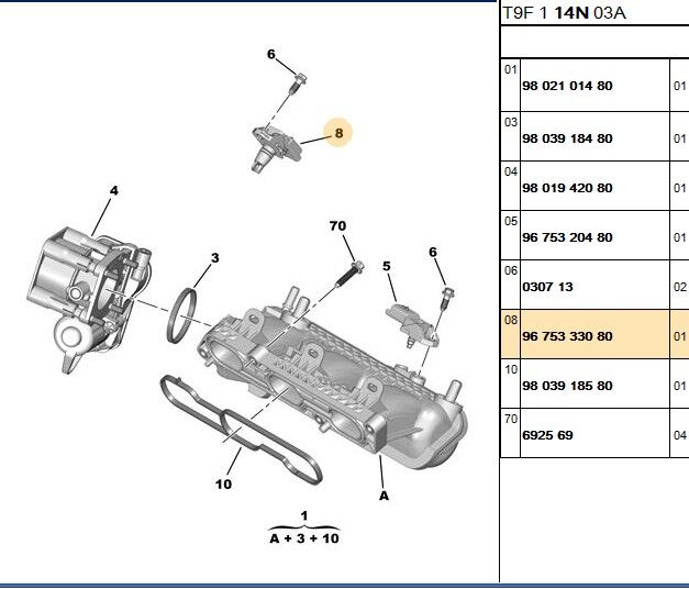 Emme Manifold Hava Kaptör / Mokka (p2qo) (9675333080) (,03639838)
