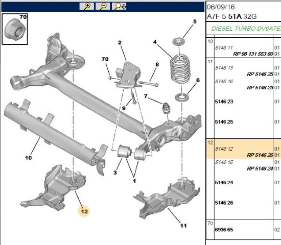 Arka Travers Alt Kaplaması 207 (5146.12) (,0KORUMA LEVHASI ,5146.26)