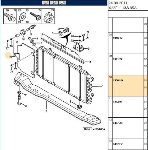 Ön Radyatör Koruyucusu Rad (1308.H9)