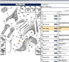 Psa Sağ Ön Çamurluk Davlumbazı