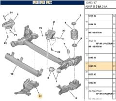 Travers Muhafaza Sağ C-els Arka Alt Kapak 207 208 2008 301 (eski No 5146 12) (514626) (,03637304,5146.26)