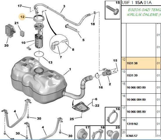 Mazot Pompa Somunu Boxer 3 (1531.38) (,0153138,95512380)