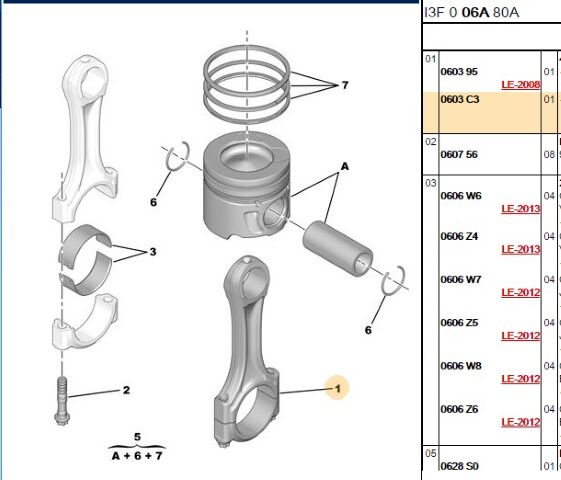 Piston Kolu (4lü Takım) (0603.C3)