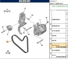 Alternatör Kayışı 6pk1041 / Mokka (p2qo) 208 308 3008 Eb2 (eski No 3648572) Kanallı V Kayısı ( Opel Astra L Combo E Corsaf Crossland Grandland Peugeot 1 2thp Iı 2008 5008 Cıtroen 2 C3 16-/ C4 14-/ Cactus Ds3 13-/ Ds4 ) (9819833380) (,09807654480,3648572)