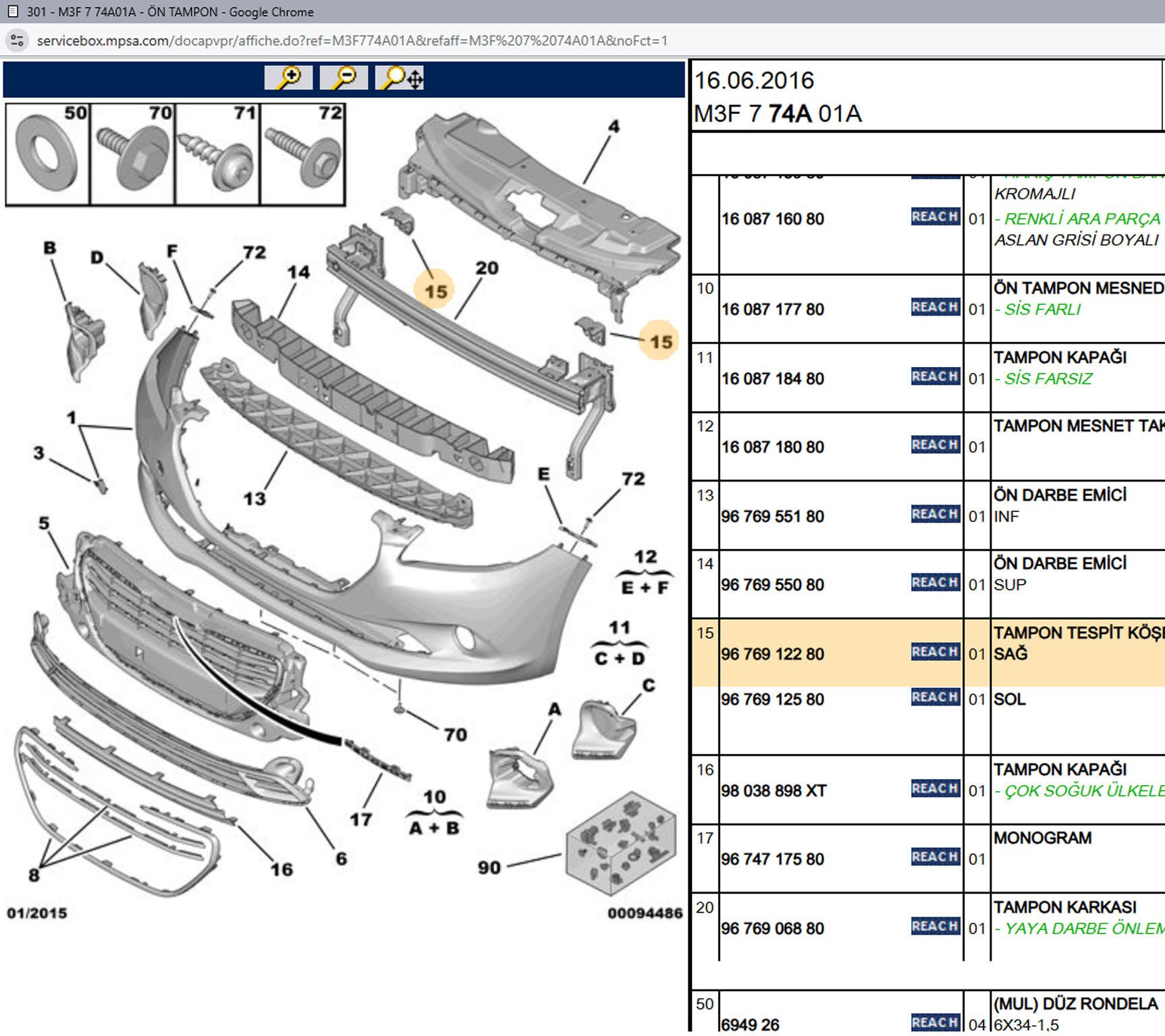 Psa Ön Panel Bağlantı Ayağı