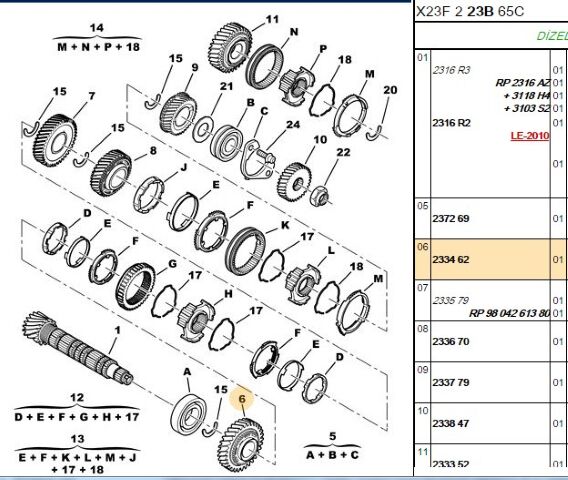 1 Vites Dişlisi Vıtes Dıslısı Mlgu Şanz Boxer (2334.62) (,02334.53,9845238780)