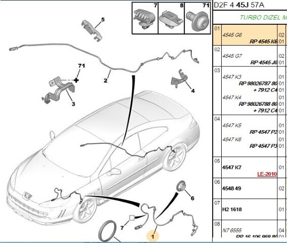 Ön Abs Kaptörü 407 (4545.A9) (,0ABS KAPTÖRÜ,4545.G6)