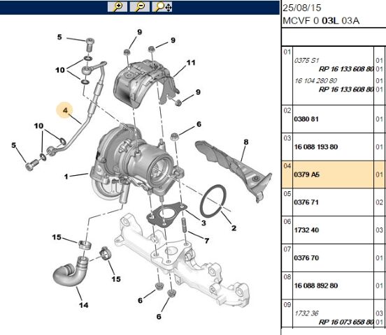 Turbo Yağ Hortumu 1 3 Motor Yagı (0379.A5)