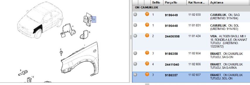 Cam Braketı On Sol Corsa C (9186357)