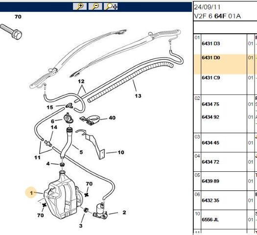 Silecek Su Deposu On Cam Sılecek Expert 1 2 Jumpy Scudo (6431.D0)