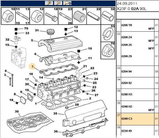 Üst Kapak Contası 2 8/2 8td Dışa Bakan Sılındır Baslıgı Ve Zamanlama Qs (0249.C3) (,00249.A1)