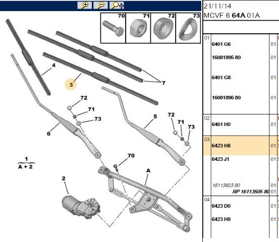Sol Silecek Süpürge Yeni No 1642331980 Ön Sılecek Süpürgesi Bipper/nemo/fıorıno (eski 6423 30) (6423.H8) (,06423.30,DÜZ FIRÇA )