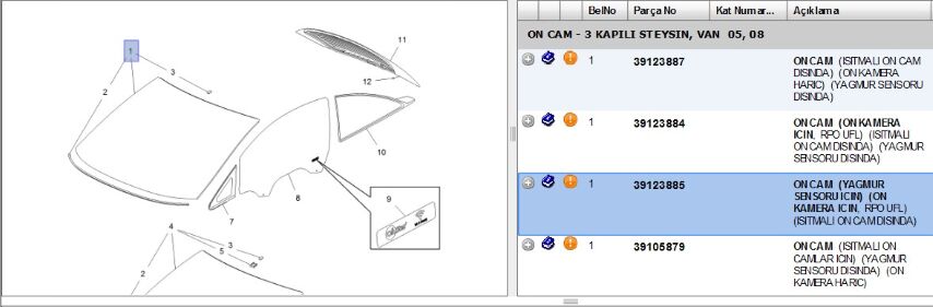 O Ön Cam C Grp Corsa E Wındshıeld Glass (39123885) (,039009577,13442319)