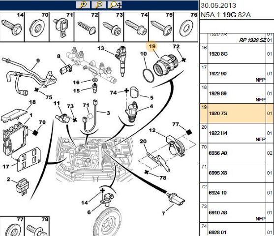 Hava Debimetresi Debımetresı Expert/partner/406 Dw8b/dw10 (1920.7S)