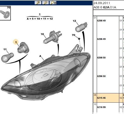 Ampul Duyu Far 207/307/406/607/807 (6215.46)