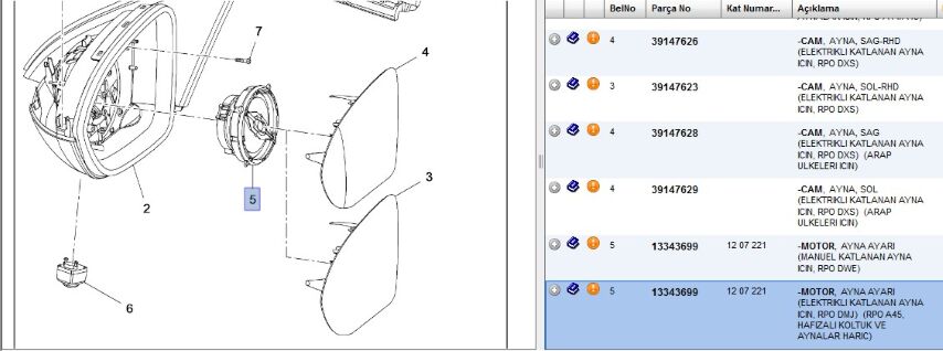 Ayna Motoru Ast K Astra K-ınsıgnıa B (13343699)