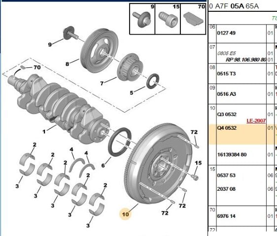 Psa Komple Volant 0532.P7 0532.Q3 0532.P5