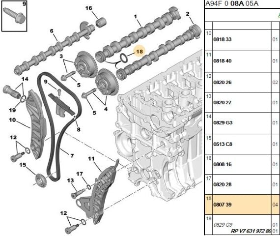Triğer Dişli Lastiği Eksantrik Keçesi (0807.39) (,00807.37)