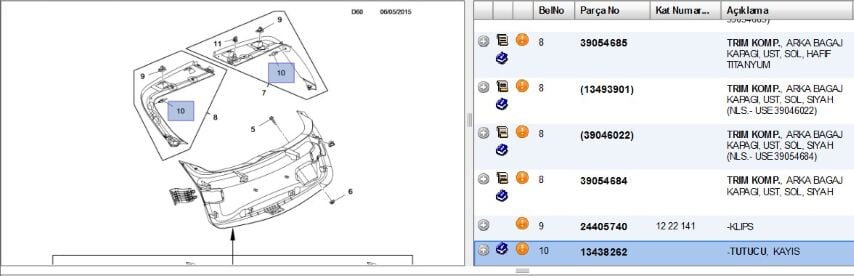 Bagaj İp Tutucu İns B Bağaj Karton Astra-k Rear Compartment, Mountıng And Spare Parts (13438262)